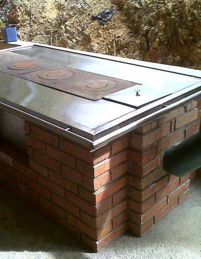 Estufa eficiente acero inox